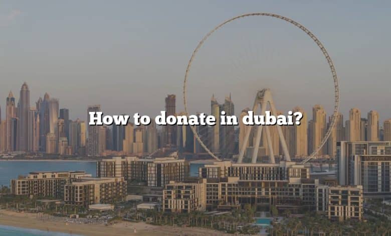 How to donate in dubai?