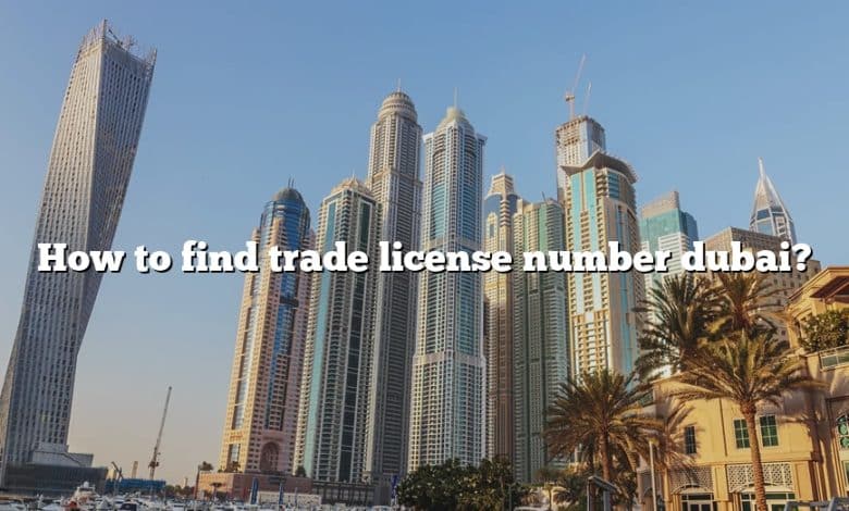 How to find trade license number dubai?