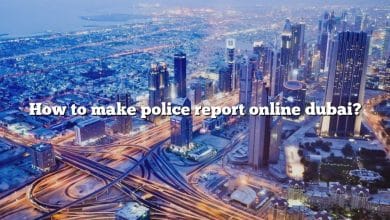 How to make police report online dubai?