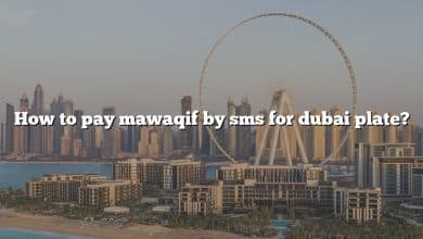 How to pay mawaqif by sms for dubai plate?