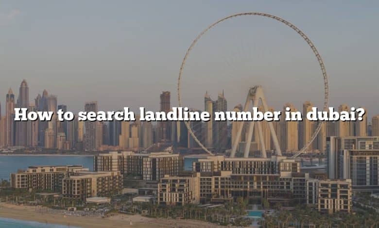 How to search landline number in dubai?