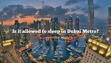 Is it allowed to sleep in Dubai Metro?