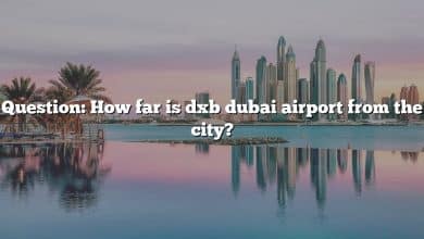 Question: How far is dxb dubai airport from the city?