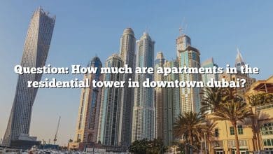 Question: How much are apartments in the residential tower in downtown dubai?