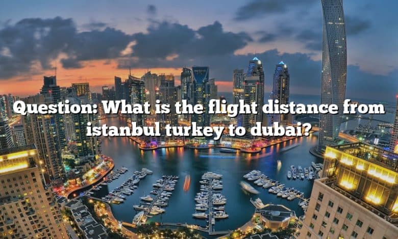 Question: What is the flight distance from istanbul turkey to dubai?