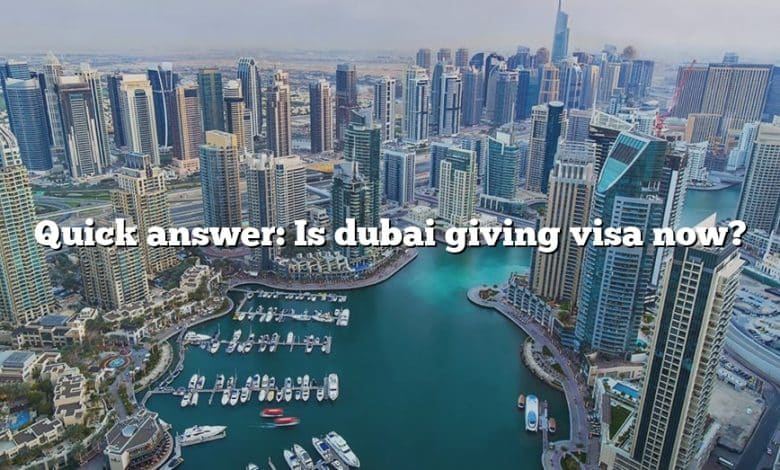 Quick answer: Is dubai giving visa now?