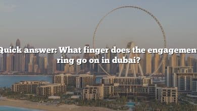 Quick answer: What finger does the engagement ring go on in dubai?