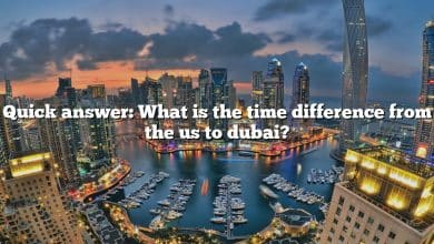 Quick answer: What is the time difference from the us to dubai?