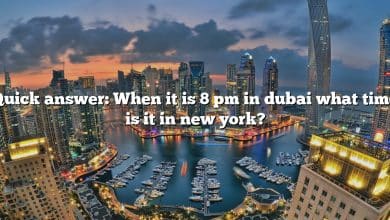 Quick answer: When it is 8 pm in dubai what time is it in new york?