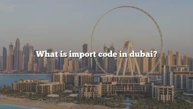 What is import code in dubai?
