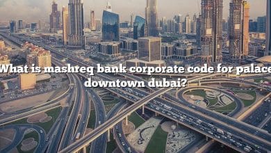 What is mashreq bank corporate code for palace downtown dubai?