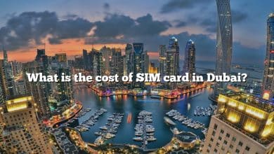 What is the cost of SIM card in Dubai?