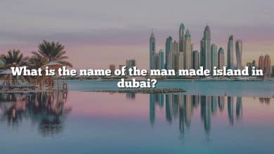 What is the name of the man made island in dubai?
