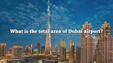 What is the total area of Dubai airport?