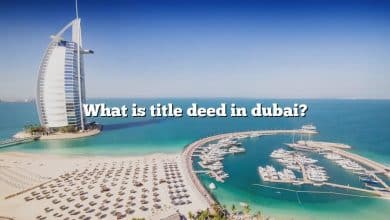 What is title deed in dubai?
