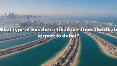 What type of bus does etihad use from abu dhabi airport to dubai?
