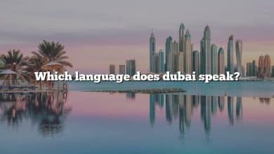 Which language does dubai speak?