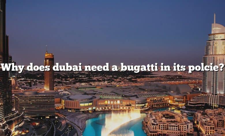 Why does dubai need a bugatti in its polcie?