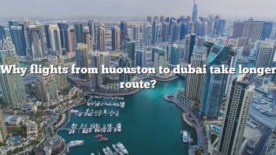 Why flights from huouston to dubai take longer route?
