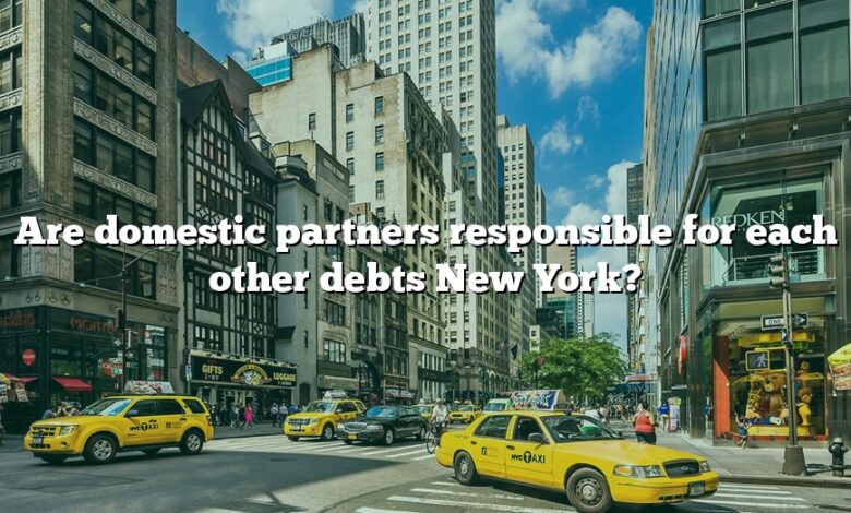 Are domestic partners responsible for each other debts New York?