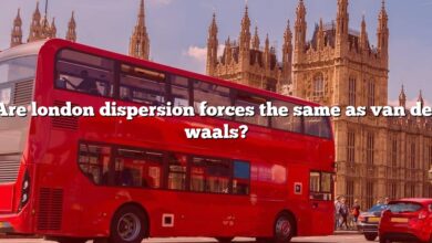 Are london dispersion forces the same as van der waals?