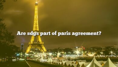 Are sdgs part of paris agreement?