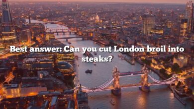 Best answer: Can you cut London broil into steaks?