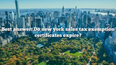 Best answer: Do new york sales tax exemption certificates expire?