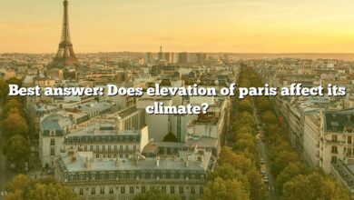 Best answer: Does elevation of paris affect its climate?