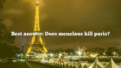 Best answer: Does menelaus kill paris?