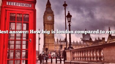 Best answer: How big is london compared to nyc?