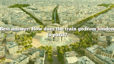 Best answer: How does the train go from london to paris?