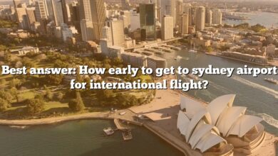 Best answer: How early to get to sydney airport for international flight?