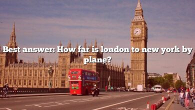 Best answer: How far is london to new york by plane?