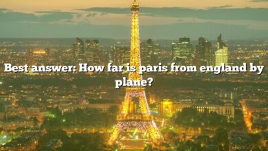 Best answer: How far is paris from england by plane?