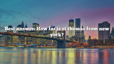 Best answer: How far is st thomas from new york?