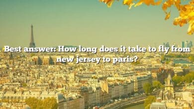 Best answer: How long does it take to fly from new jersey to paris?