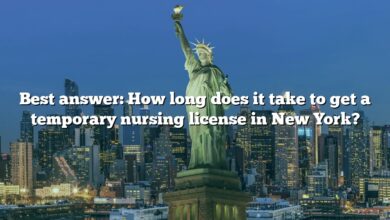 Best answer: How long does it take to get a temporary nursing license in New York?