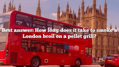 Best answer: How long does it take to smoke a London broil on a pellet grill?