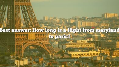 Best answer: How long is a flight from maryland to paris?