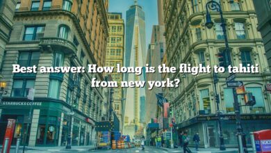 Best answer: How long is the flight to tahiti from new york?