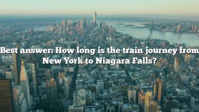 Best answer: How long is the train journey from New York to Niagara Falls?