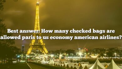 Best answer: How many checked bags are allowed paris to us economy american airlines?
