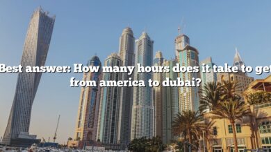Best answer: How many hours does it take to get from america to dubai?