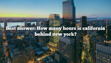 Best answer: How many hours is california behind new york?