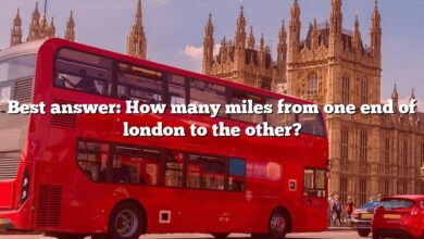 Best answer: How many miles from one end of london to the other?