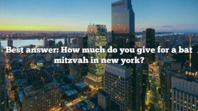 Best answer: How much do you give for a bat mitzvah in new york?