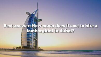 Best answer: How much does it cost to hire a lamborghini in dubai?