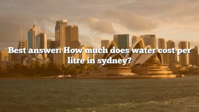 Best answer: How much does water cost per litre in sydney?