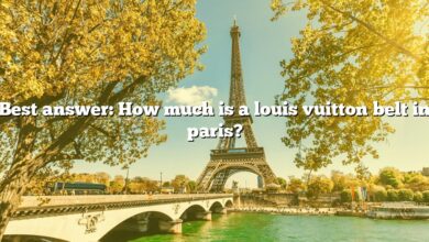 Best answer: How much is a louis vuitton belt in paris?
